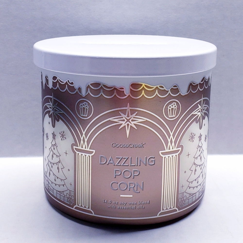Goose Creek DAZZLING POPCORN Large 3-Wick Scented Candle, 14.5 oz
